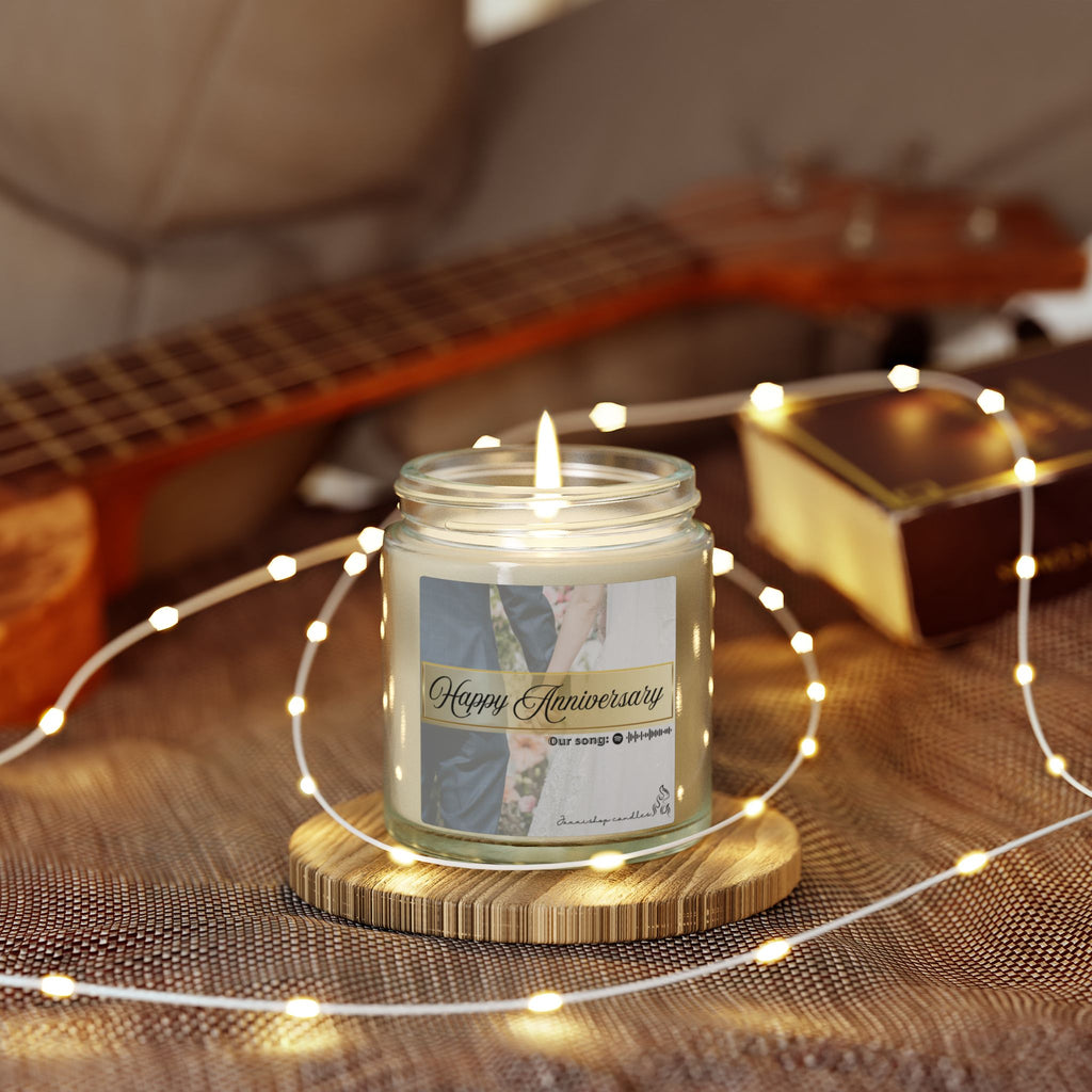 Personalized anniversay candle | Anniversary gift | Coconut Apricot Wax