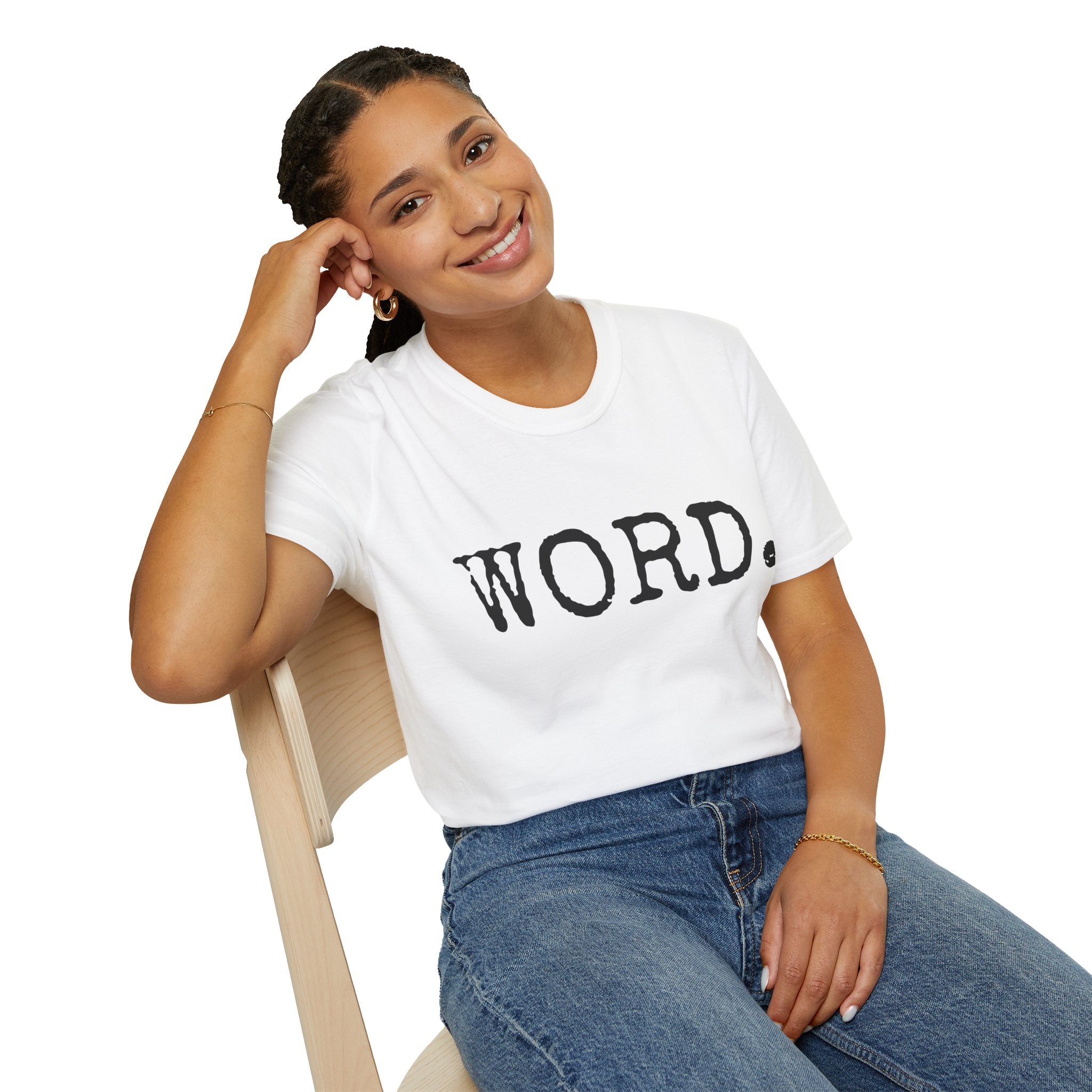 90's hip-hop slang tee, Word t-shirt, minimal old-school tee