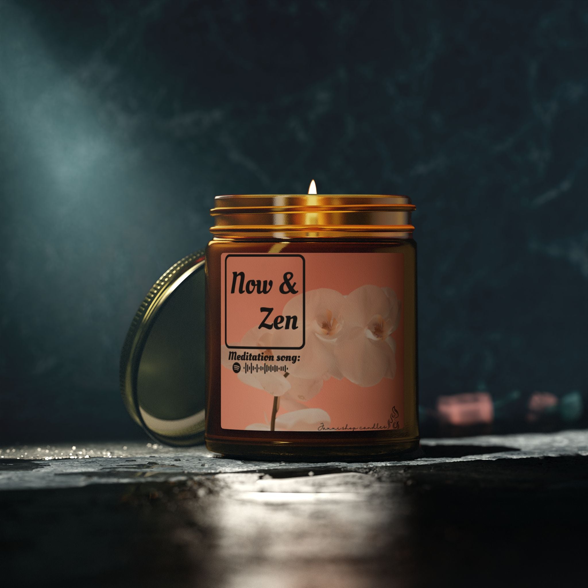 Meditation candle | Yoga decor | Coconut Apricot Wax