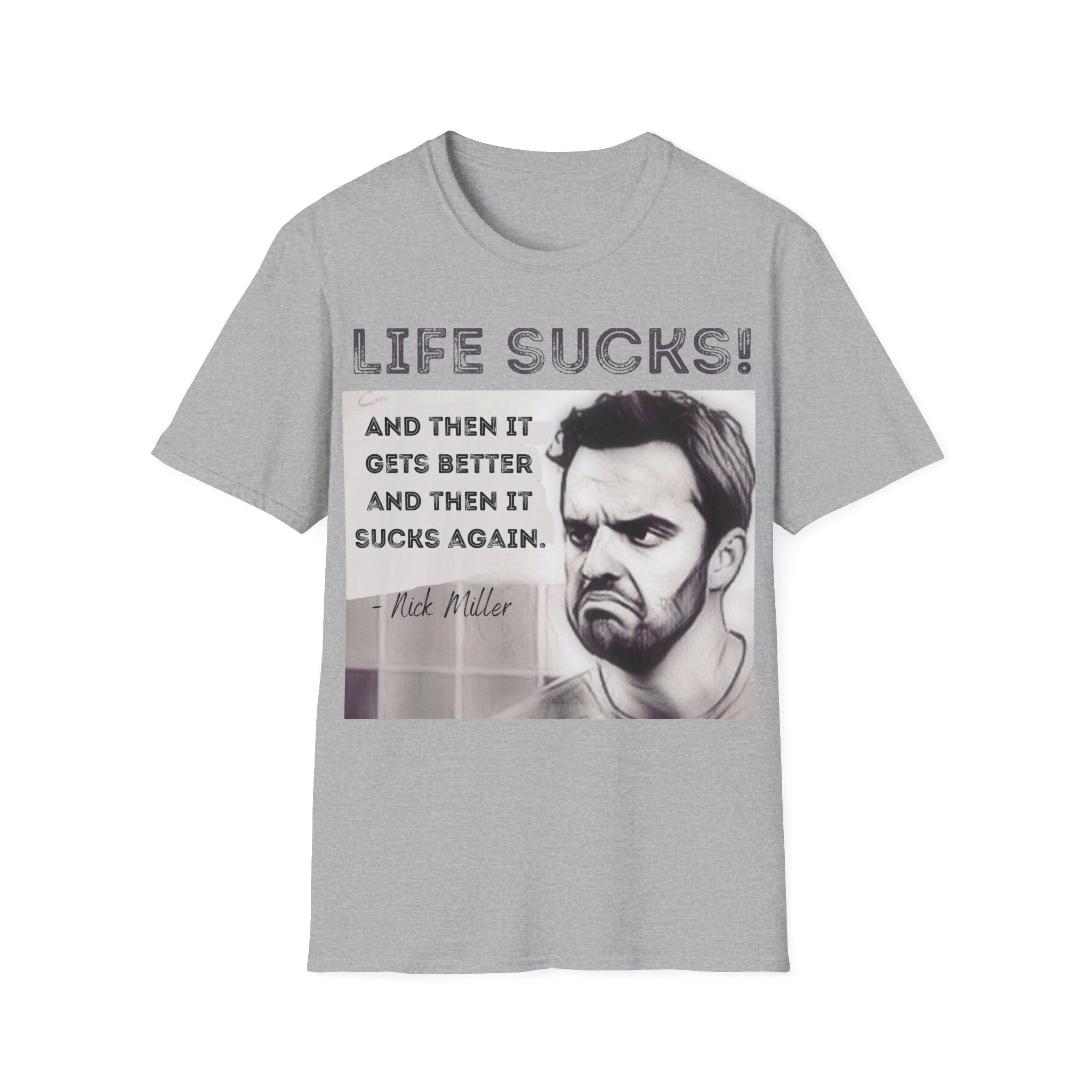 Nick Miller "Life sucks" t-shirt | New Girl fan gift