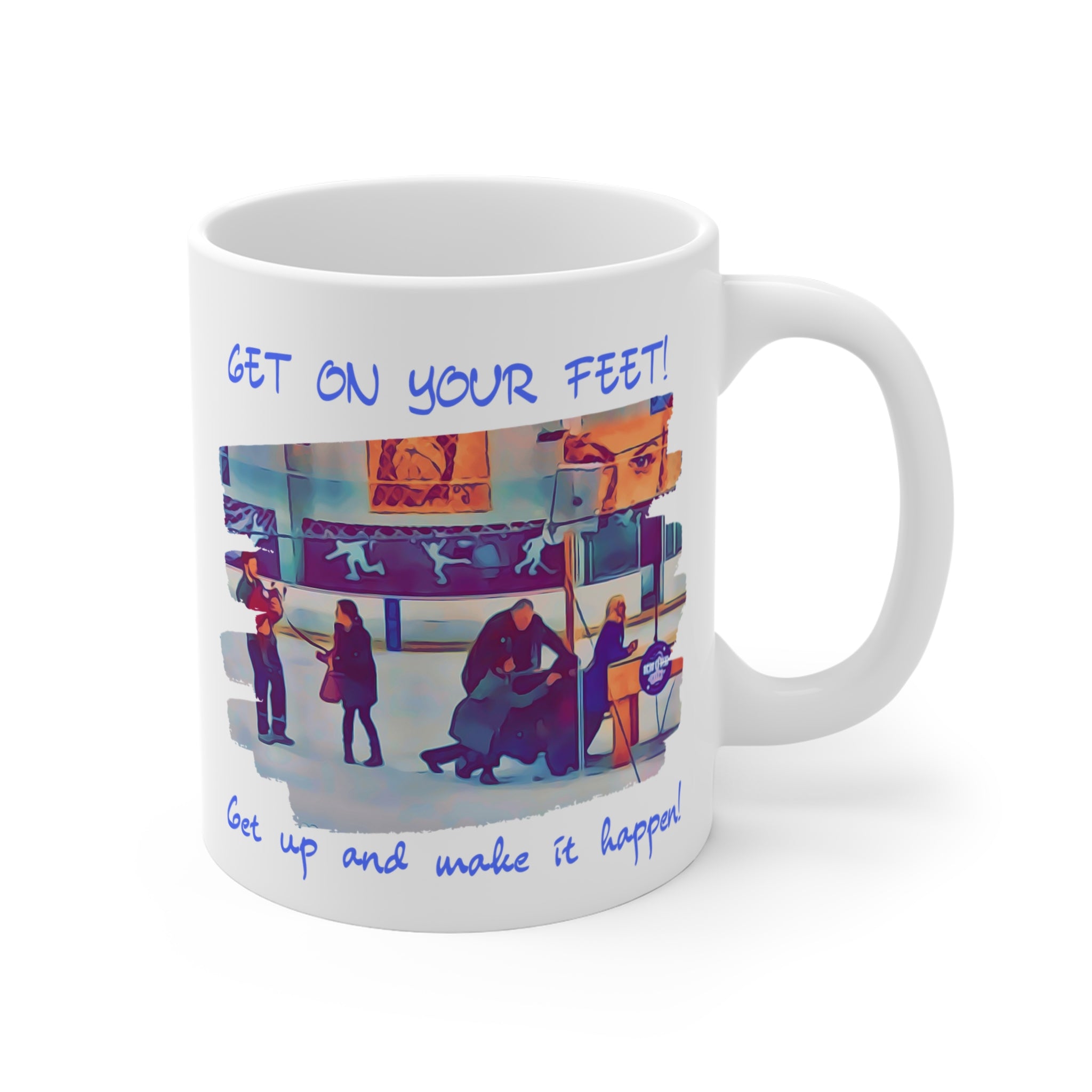 Parks and Rec mug | "Get on your feet" PnR mug
