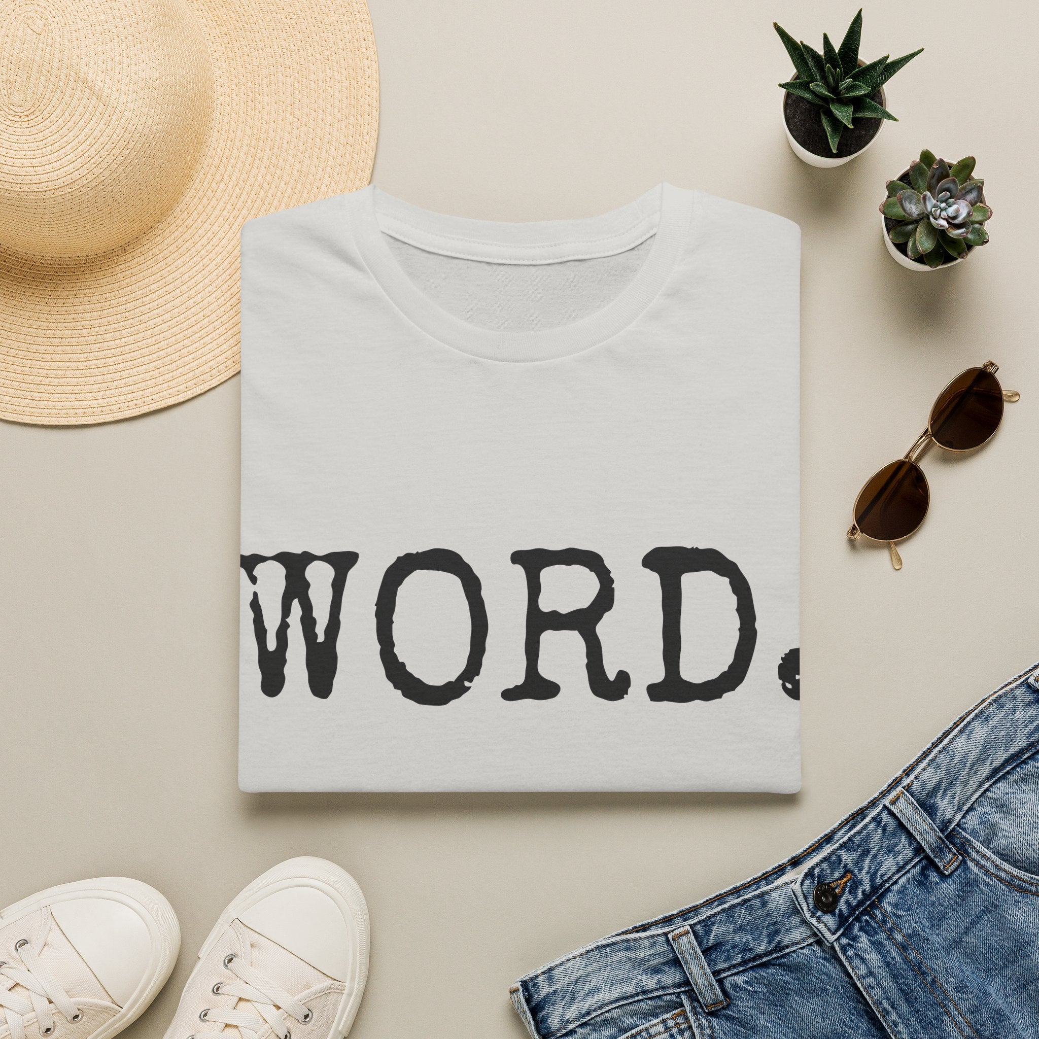 90's hip-hop slang tee, Word t-shirt, minimal old-school tee