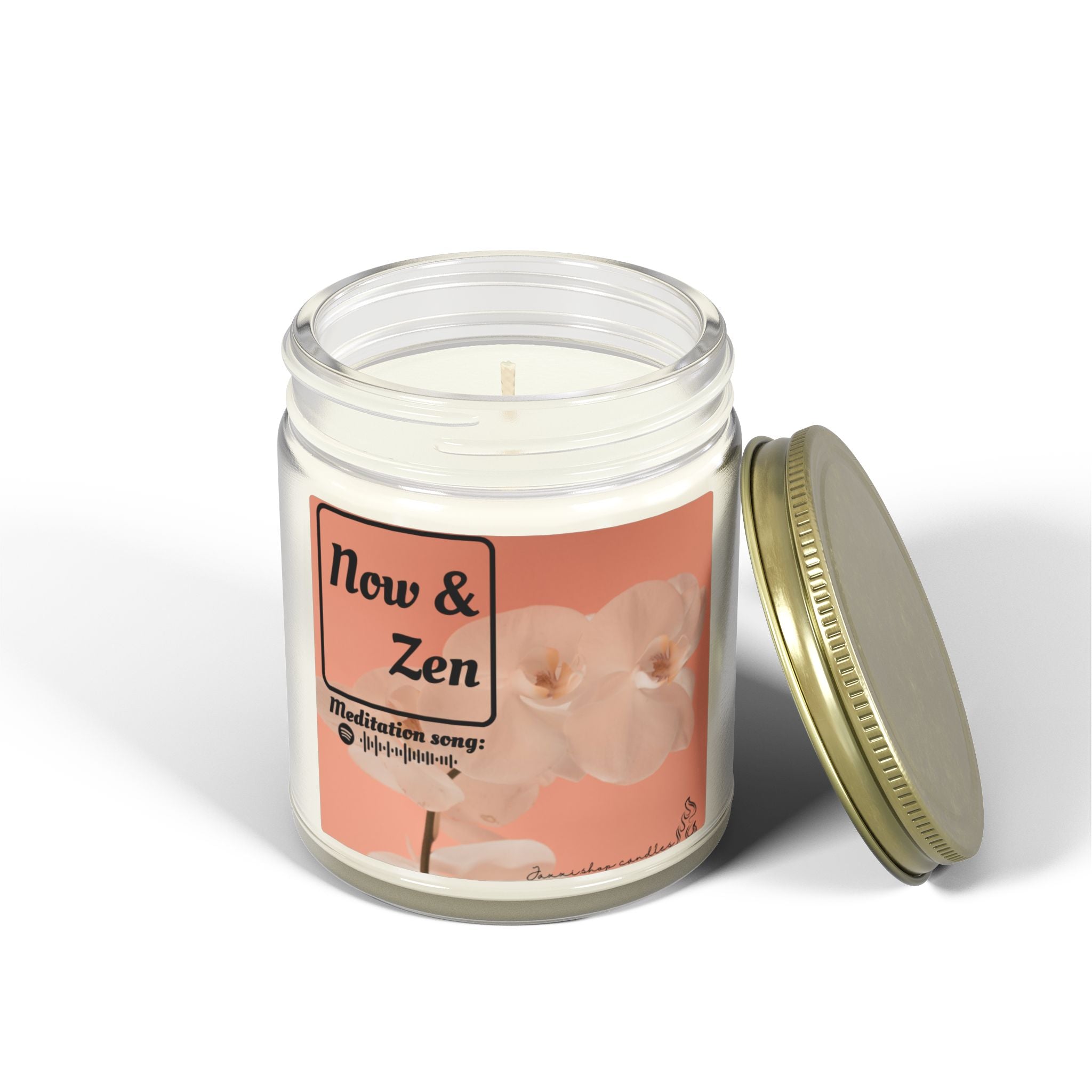 Meditation candle | Yoga decor | Coconut Apricot Wax