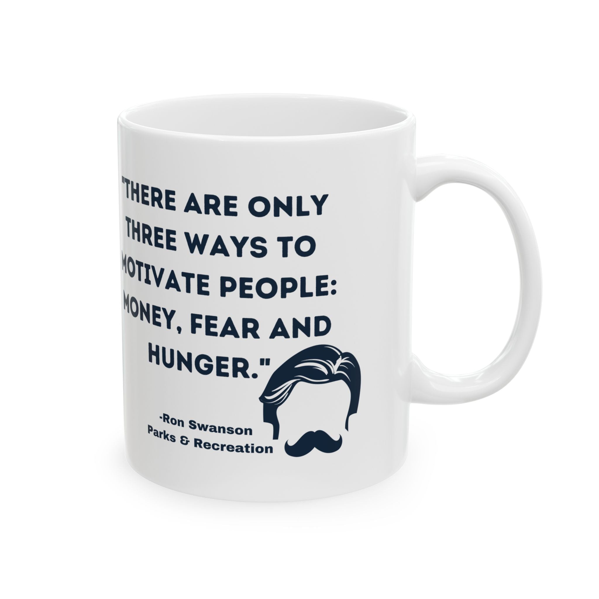 Ron Swanson mug- Ron Swanson fan birthday, Christmas gift