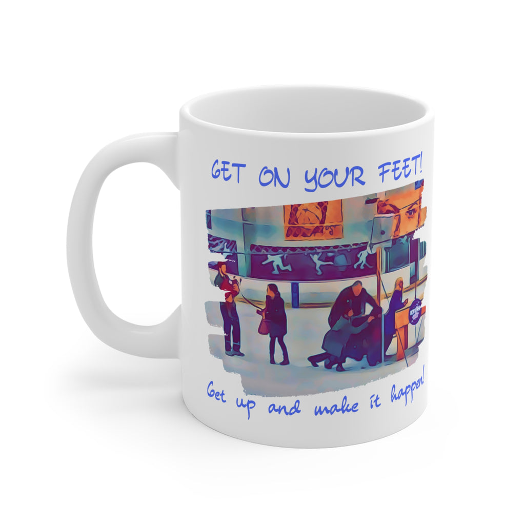 Parks and Rec mug | "Get on your feet" PnR mug