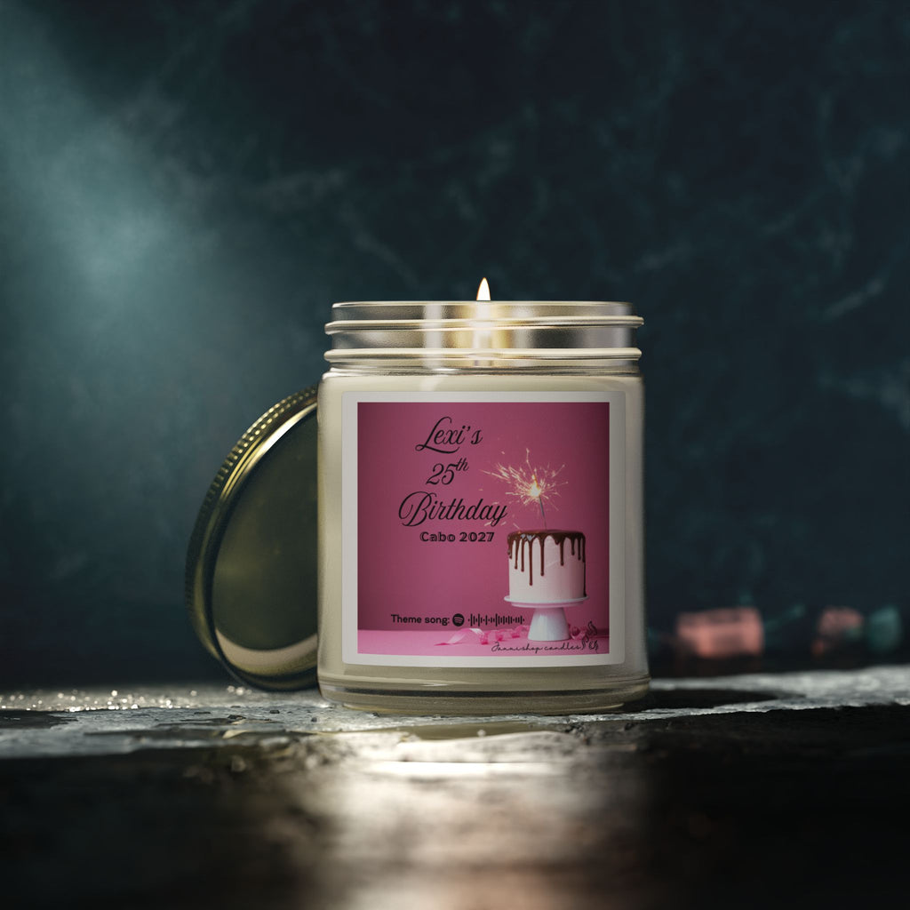 Customizable birthday candle | Birthday decor | Musical candle | Coconut Apricot Wax