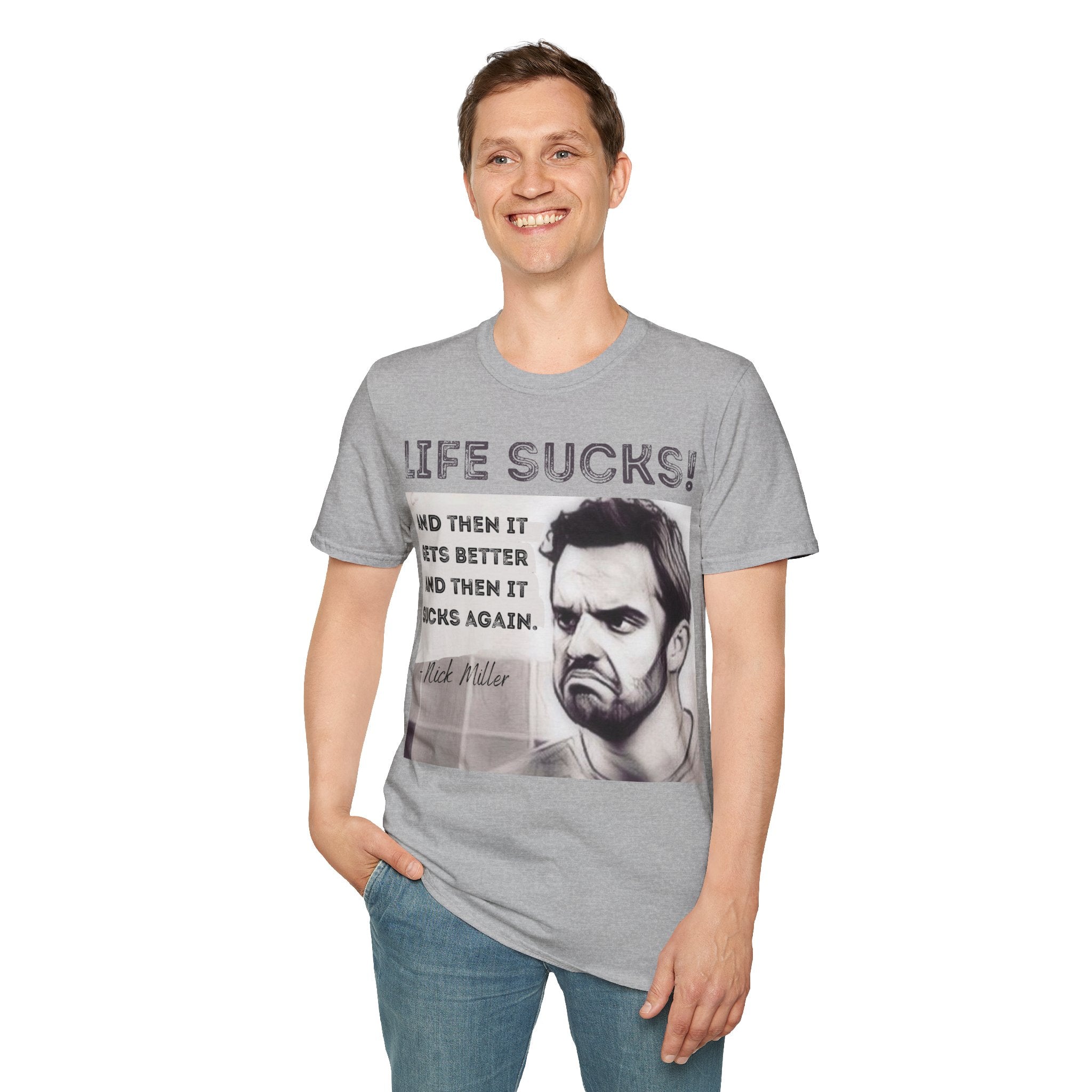Nick Miller "Life sucks" t-shirt | New Girl fan gift