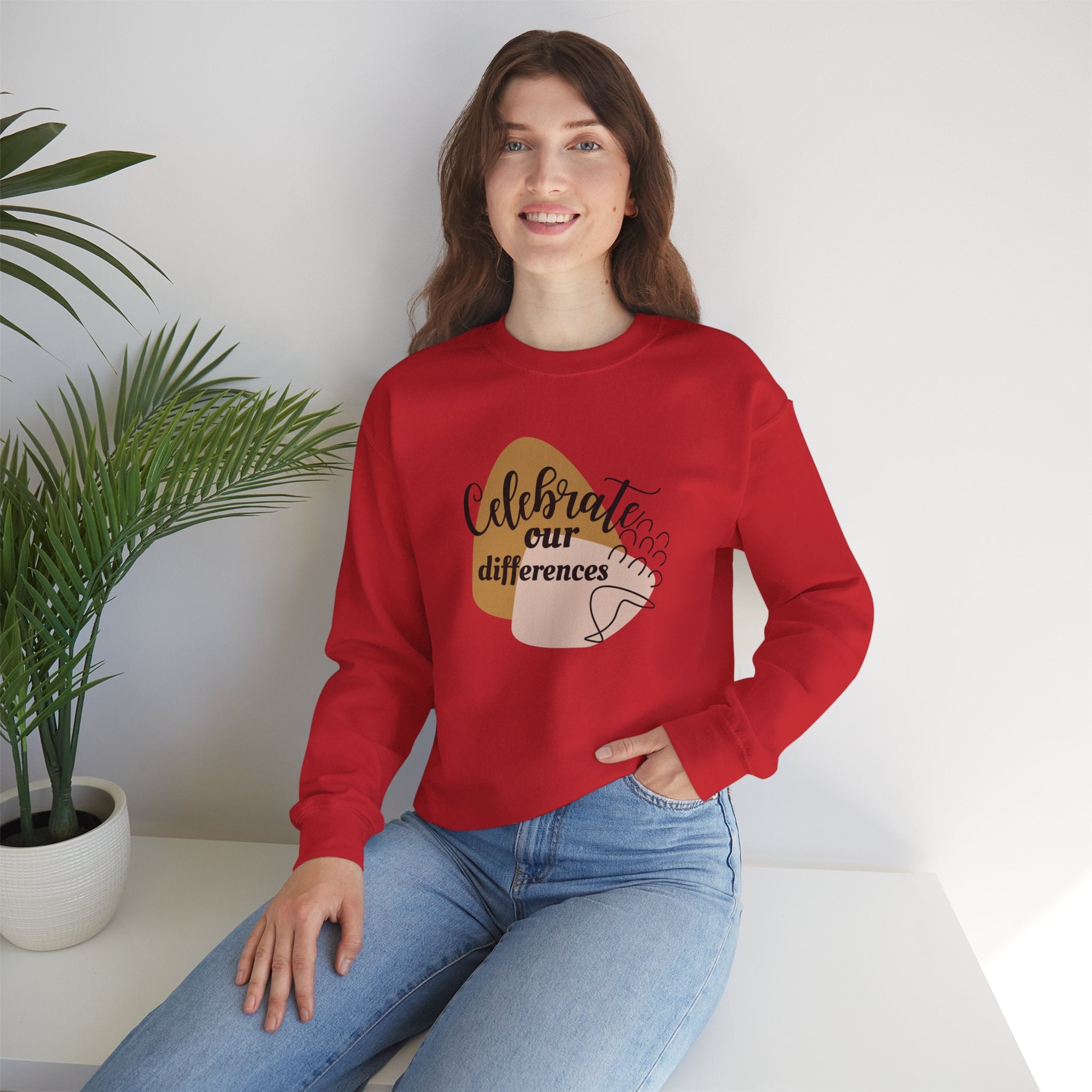 Autism awareness sweatshirt - Celebrate our differences quote - Autism Awareness gift