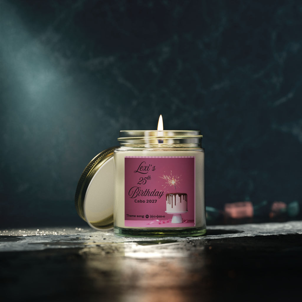 Customizable candle | Special events | Musical candle | Coconut Apricot Wax