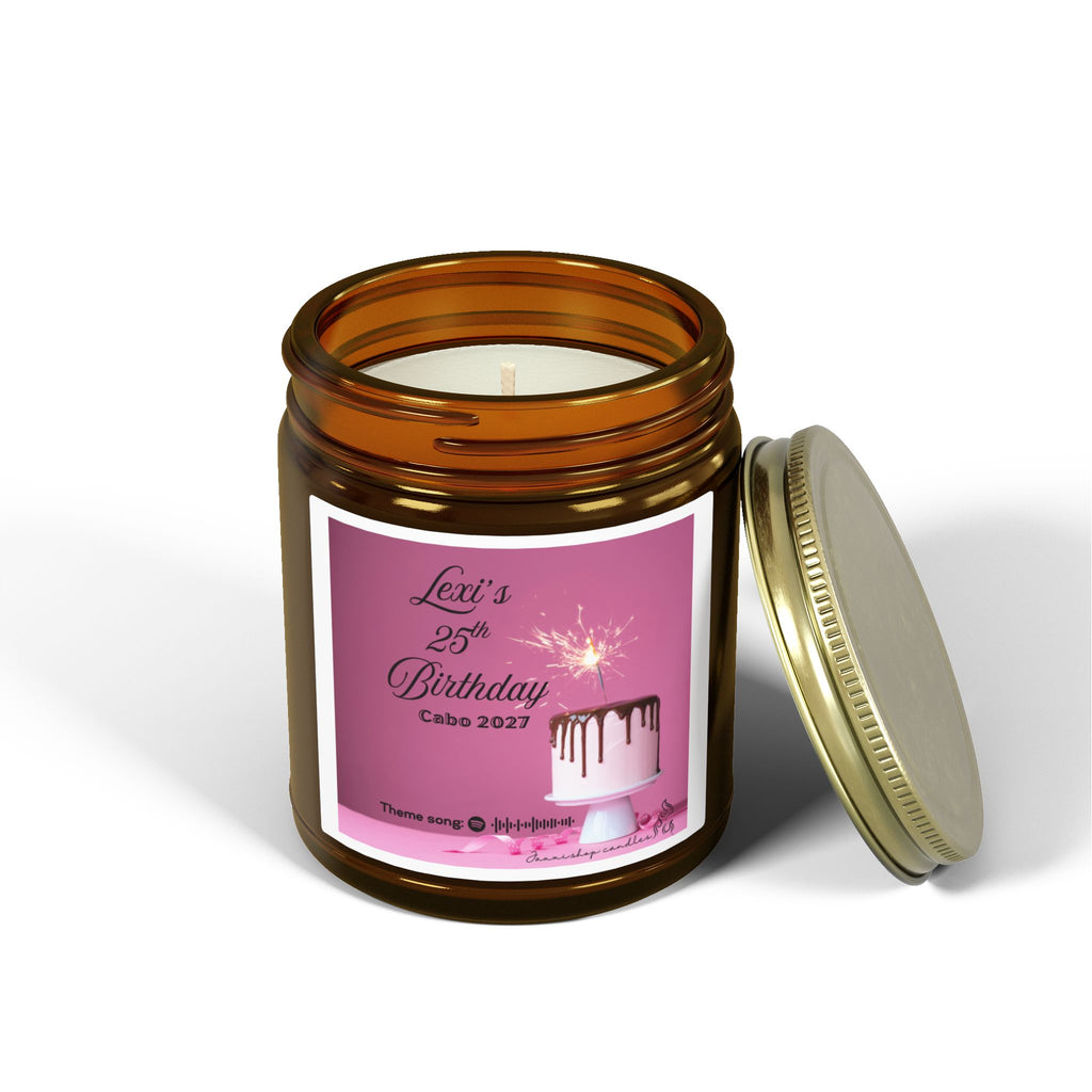 Customizable birthday candle | Birthday decor | Musical candle | Coconut Apricot Wax