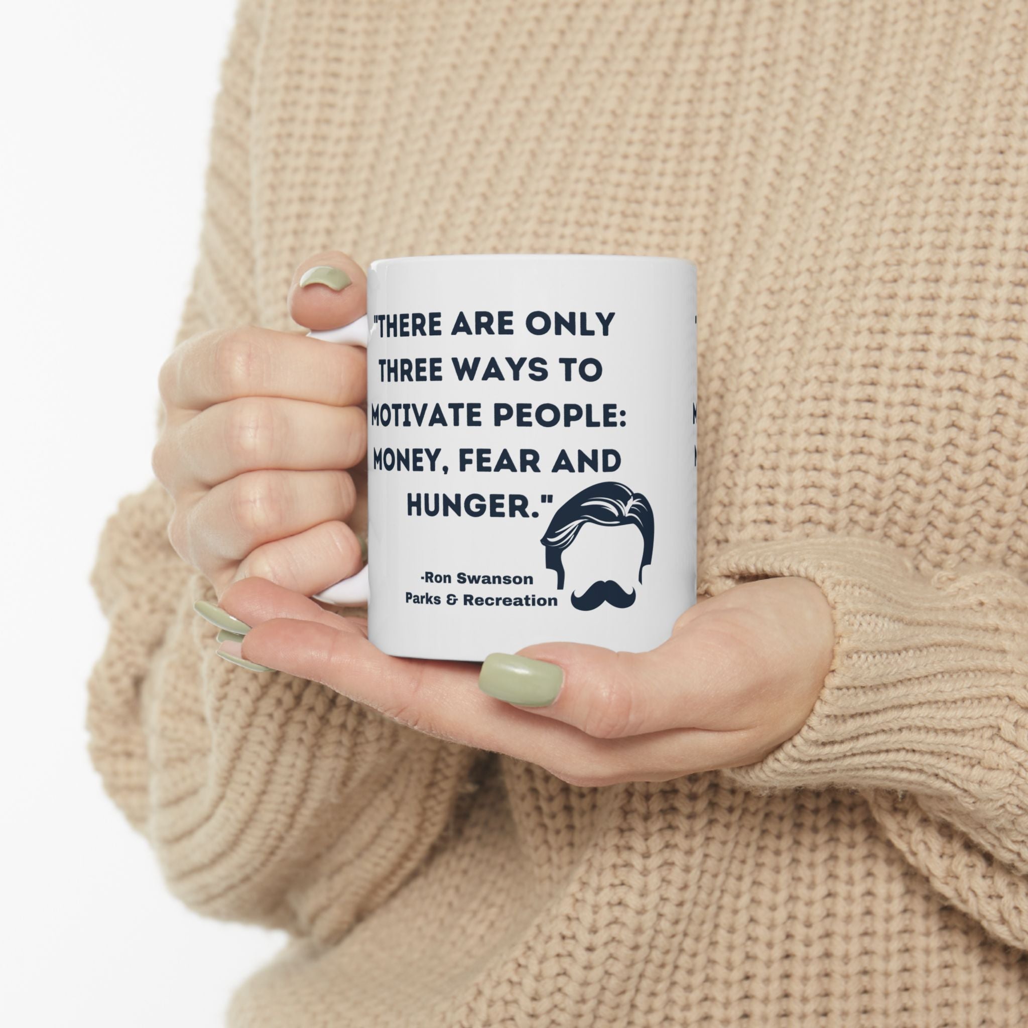 Ron Swanson mug- Ron Swanson fan birthday, Christmas gift