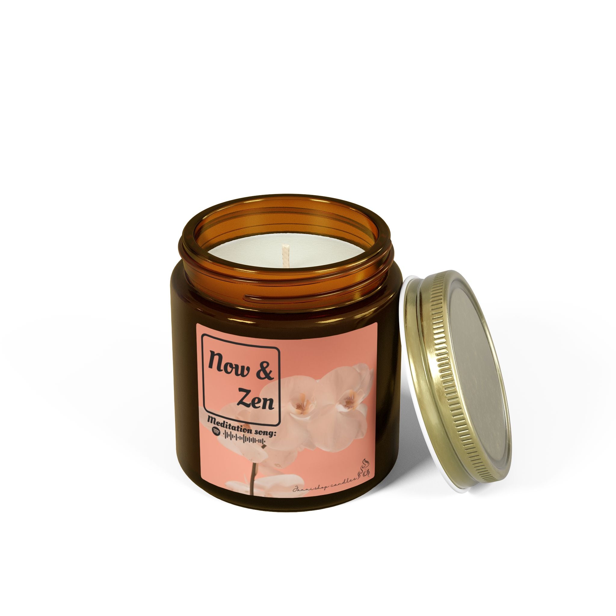 Meditation candle | Yoga decor | Coconut Apricot Wax