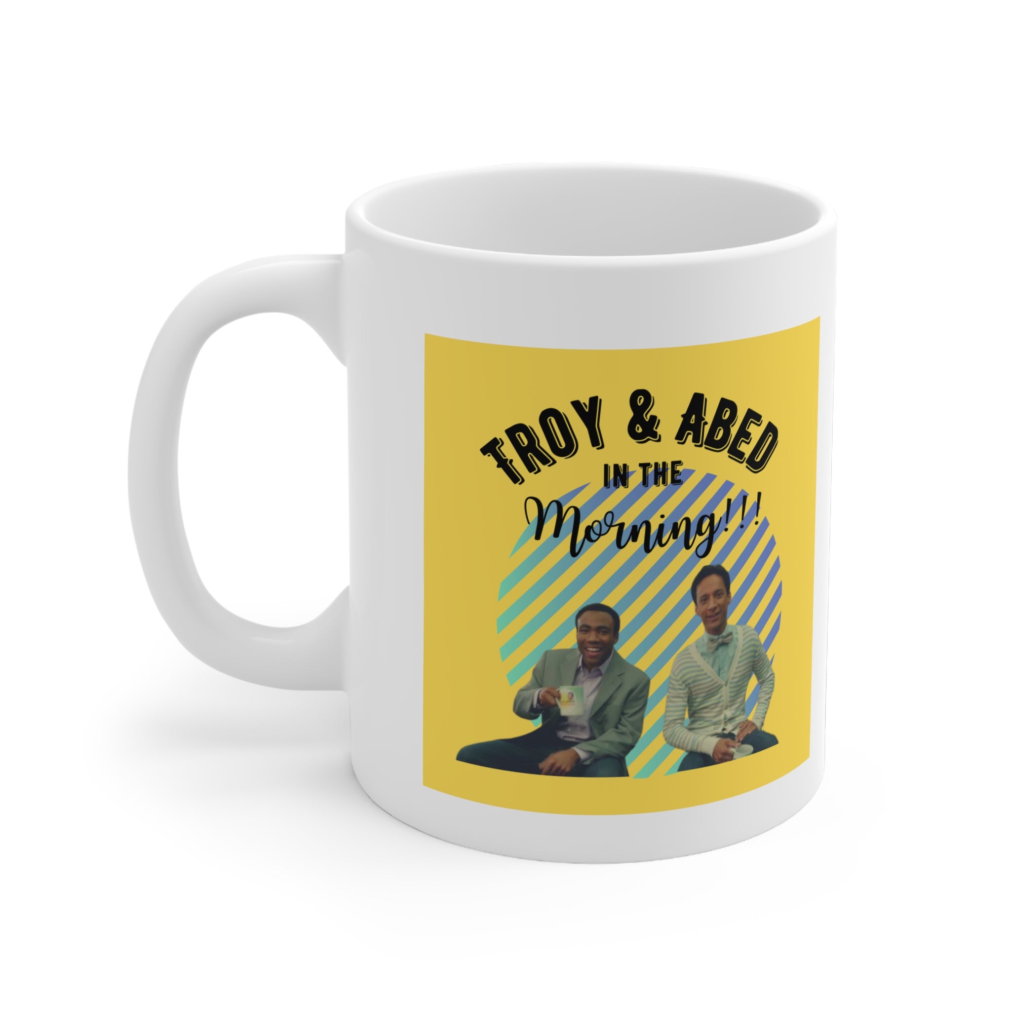 the "Community" show mug // Troy and Abed talk show mug // Fan of the Community gift mug