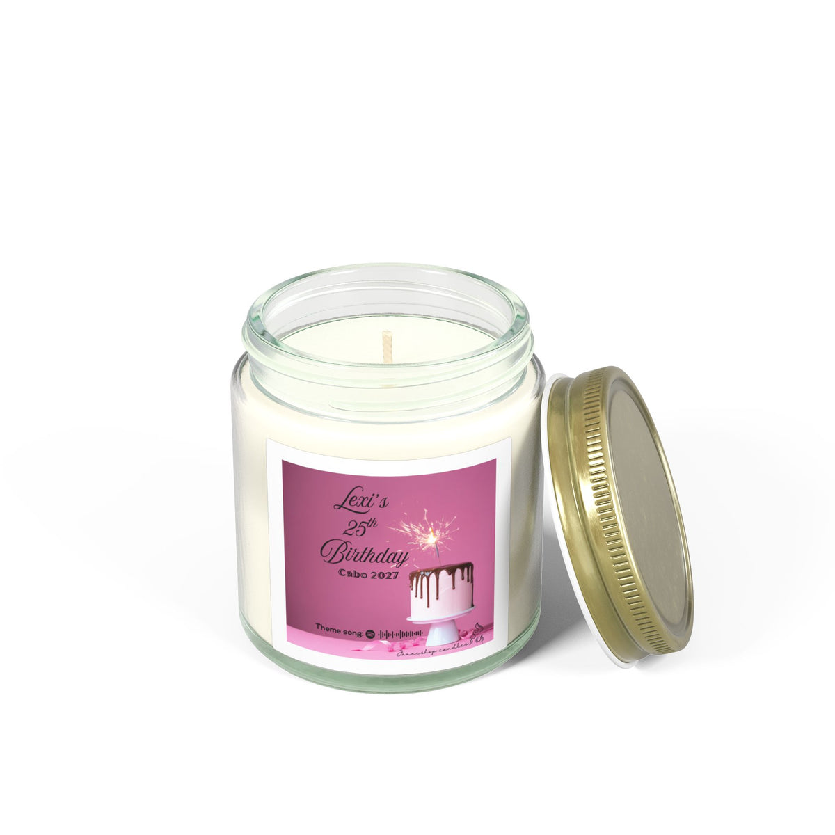 Customizable birthday candle | Birthday decor | Musical candle | Coconut Apricot Wax