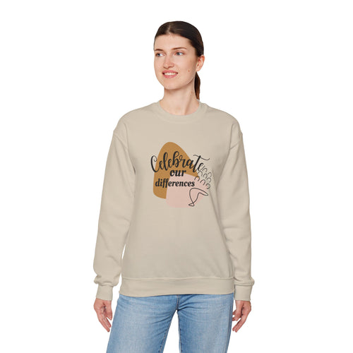 Autism awareness sweatshirt - Celebrate our differences quote - Autism Awareness gift