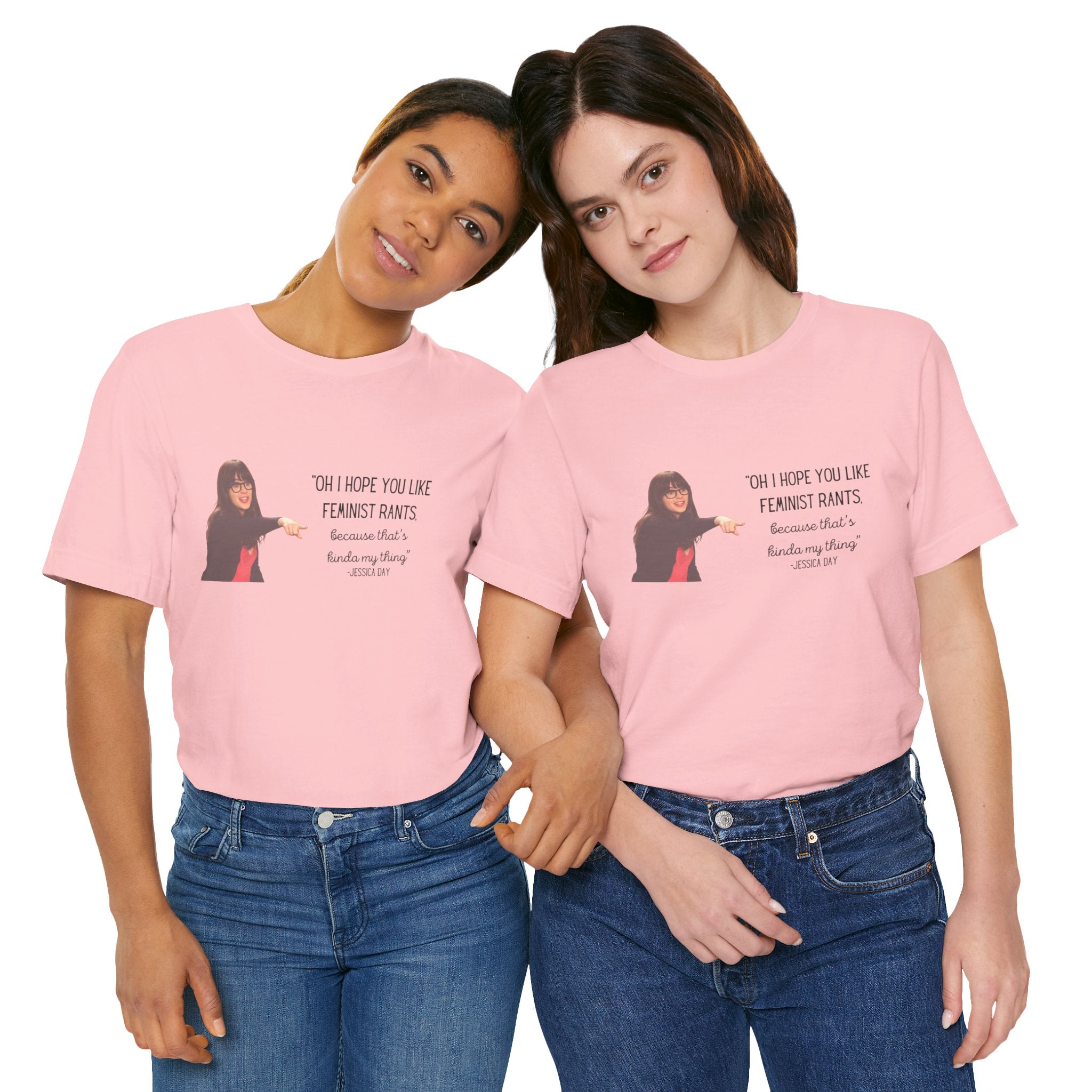 Jessica Day "Feminist rant" quote, New Girl show t-shirt