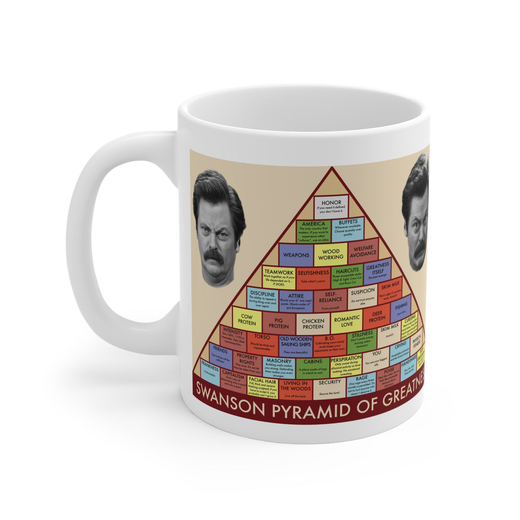 Ron Swanson  mug | Pyramid of Greatness mug (11 oz) - Parks and Recreation show