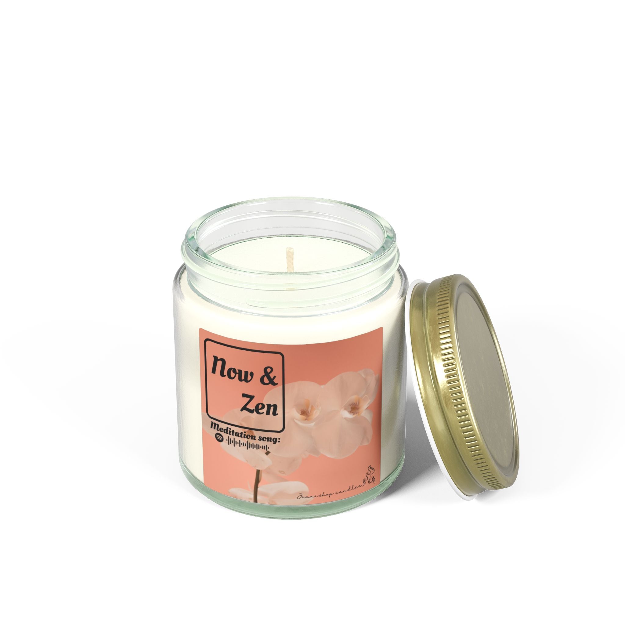 Meditation candle | Yoga decor | Coconut Apricot Wax
