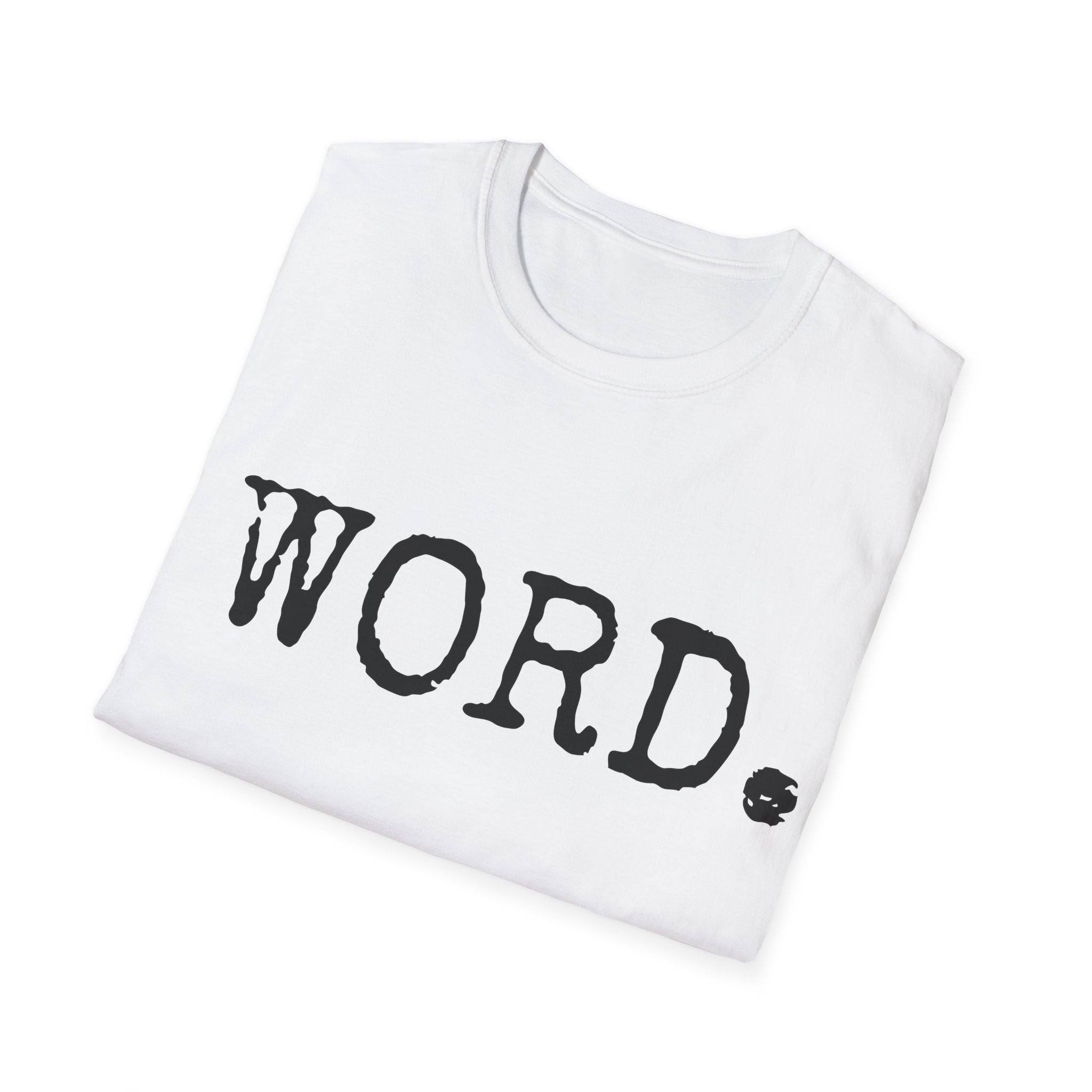 90's hip-hop slang tee, Word t-shirt, minimal old-school tee