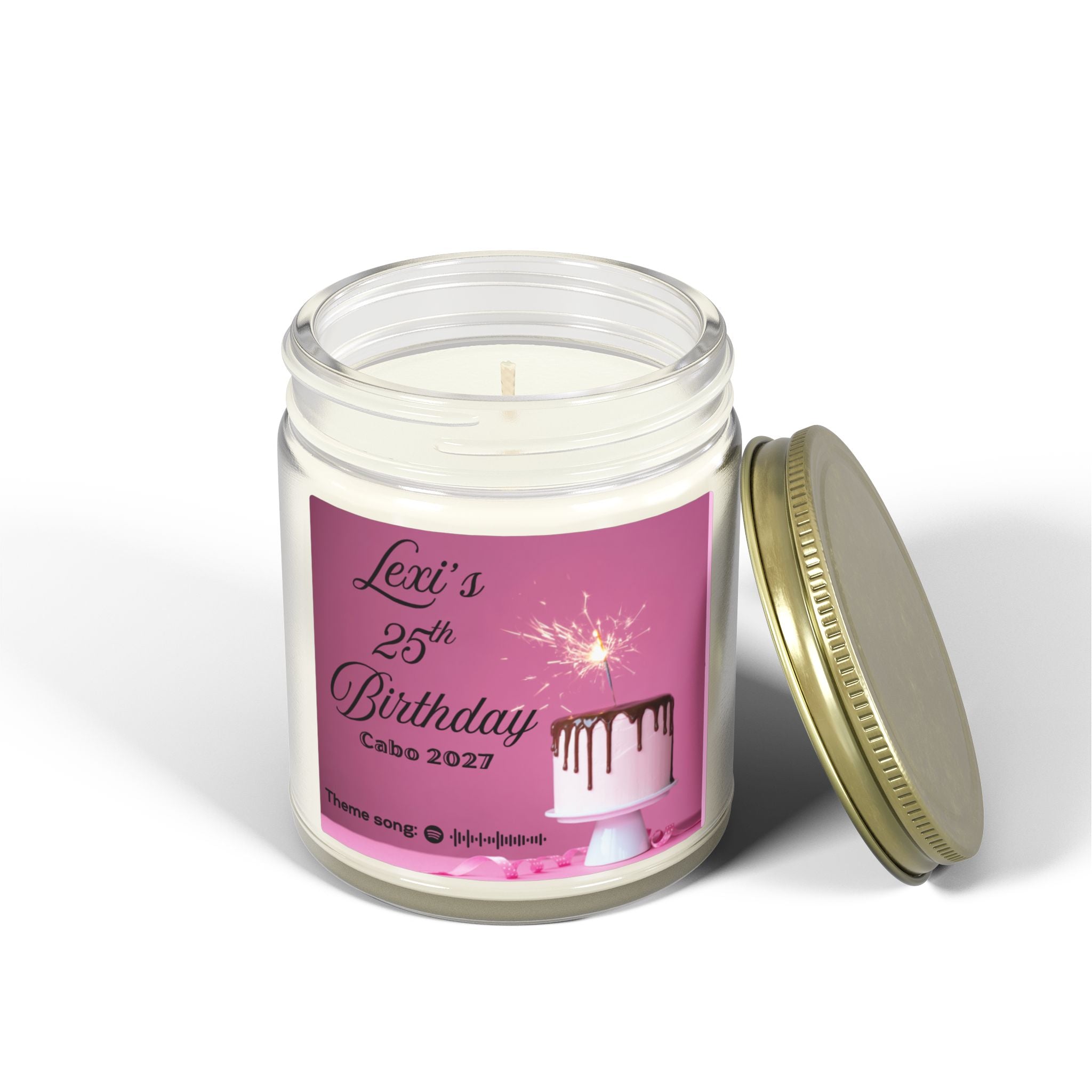 Customizable candle | Special events | Musical candle | Coconut Apricot Wax