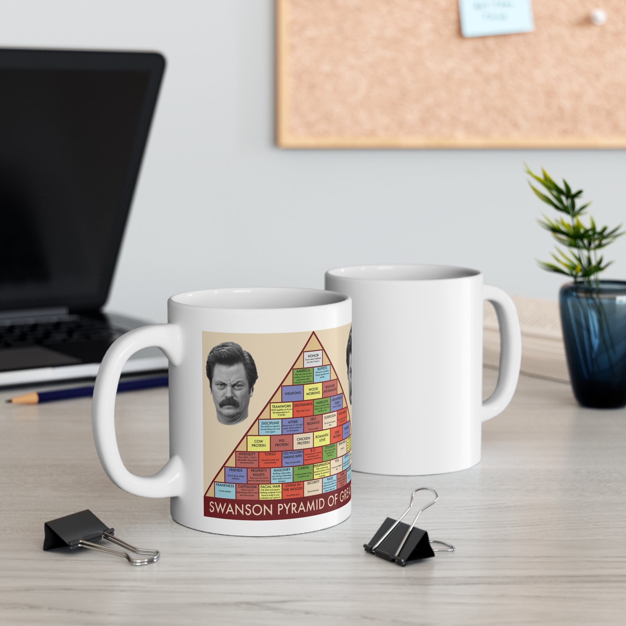 Ron Swanson  mug | Pyramid of Greatness mug (11 oz) - Parks and Recreation show