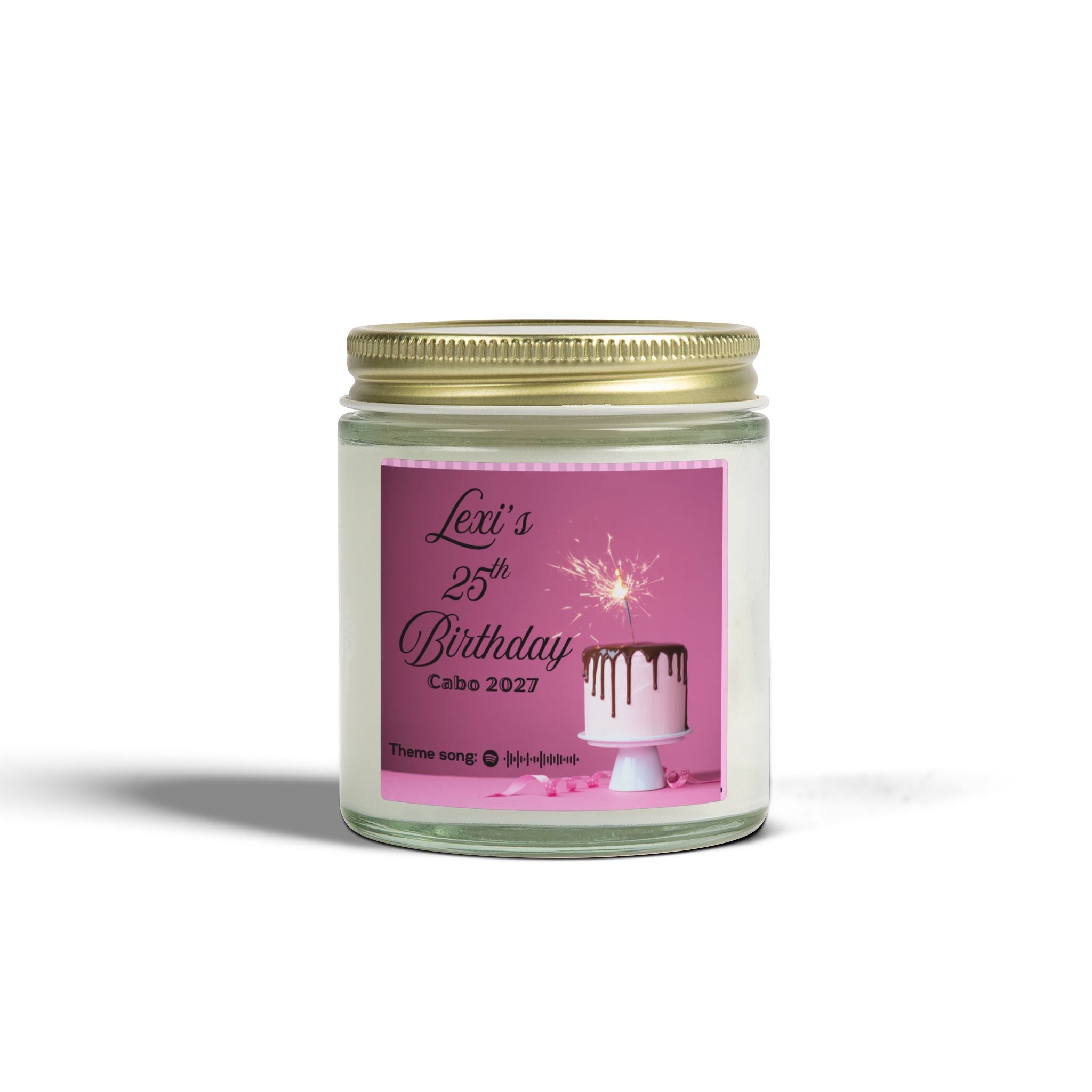 Customizable candle | Special events | Musical candle | Coconut Apricot Wax