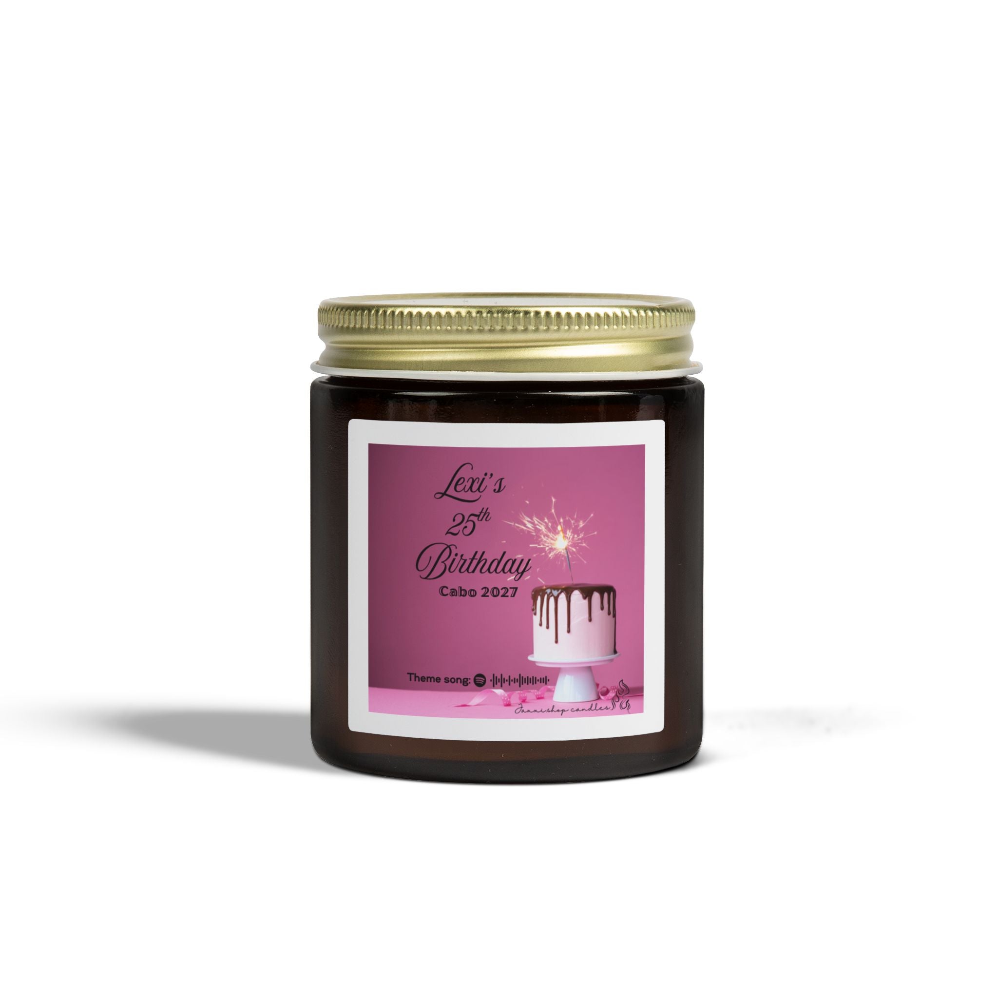 Customizable birthday candle | Birthday decor | Musical candle | Coconut Apricot Wax