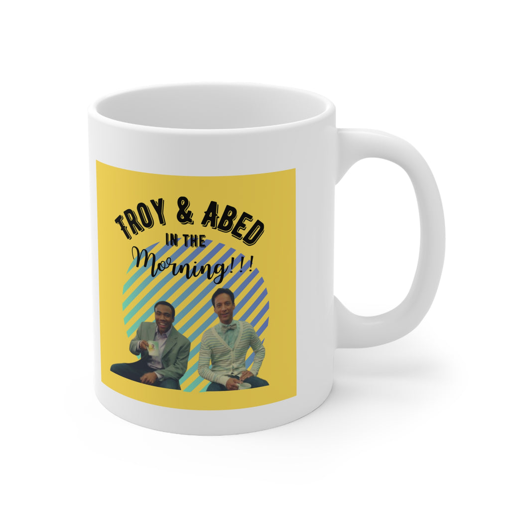 the "Community" show mug // Troy and Abed talk show mug // Fan of the Community gift mug