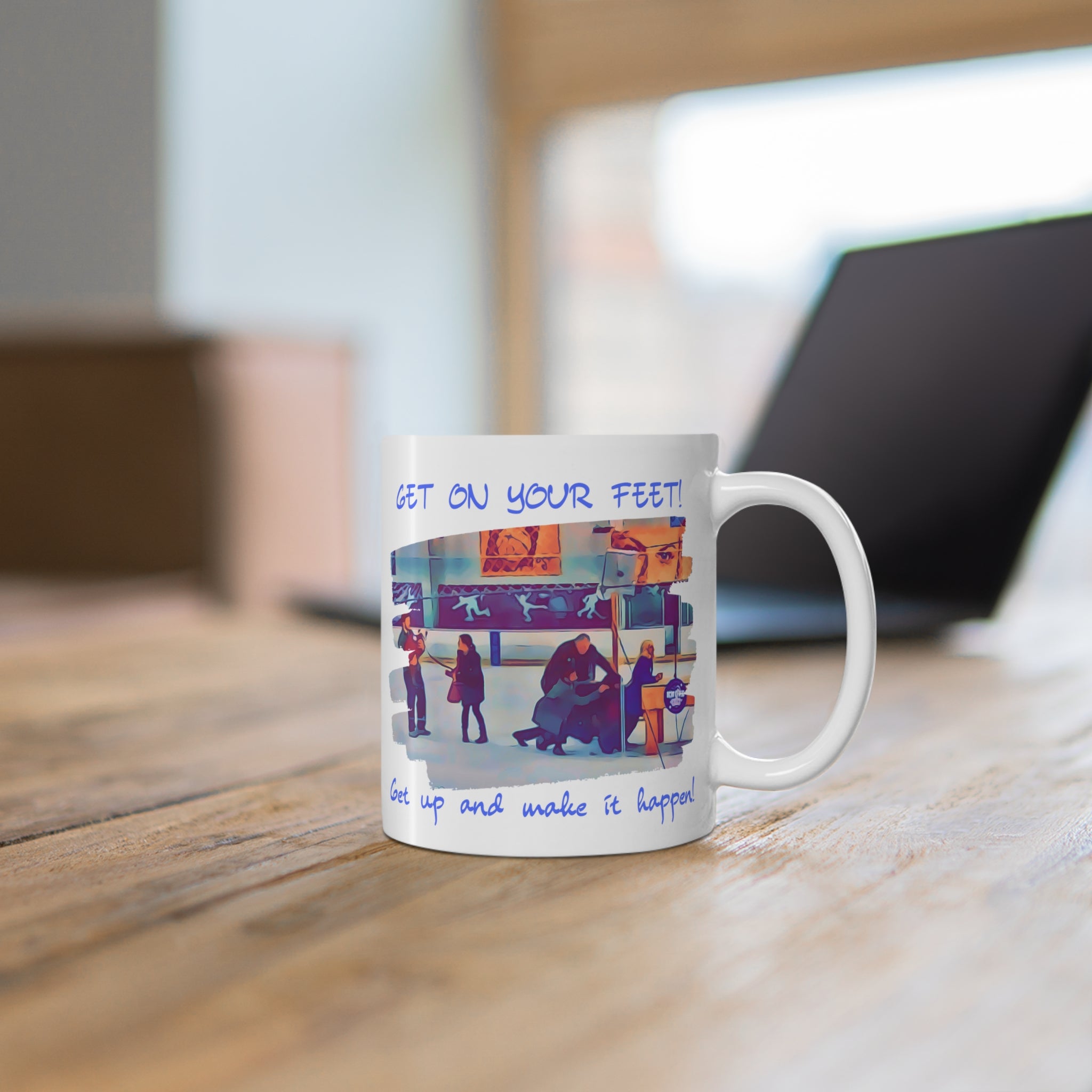 Parks and Rec mug | "Get on your feet" PnR mug