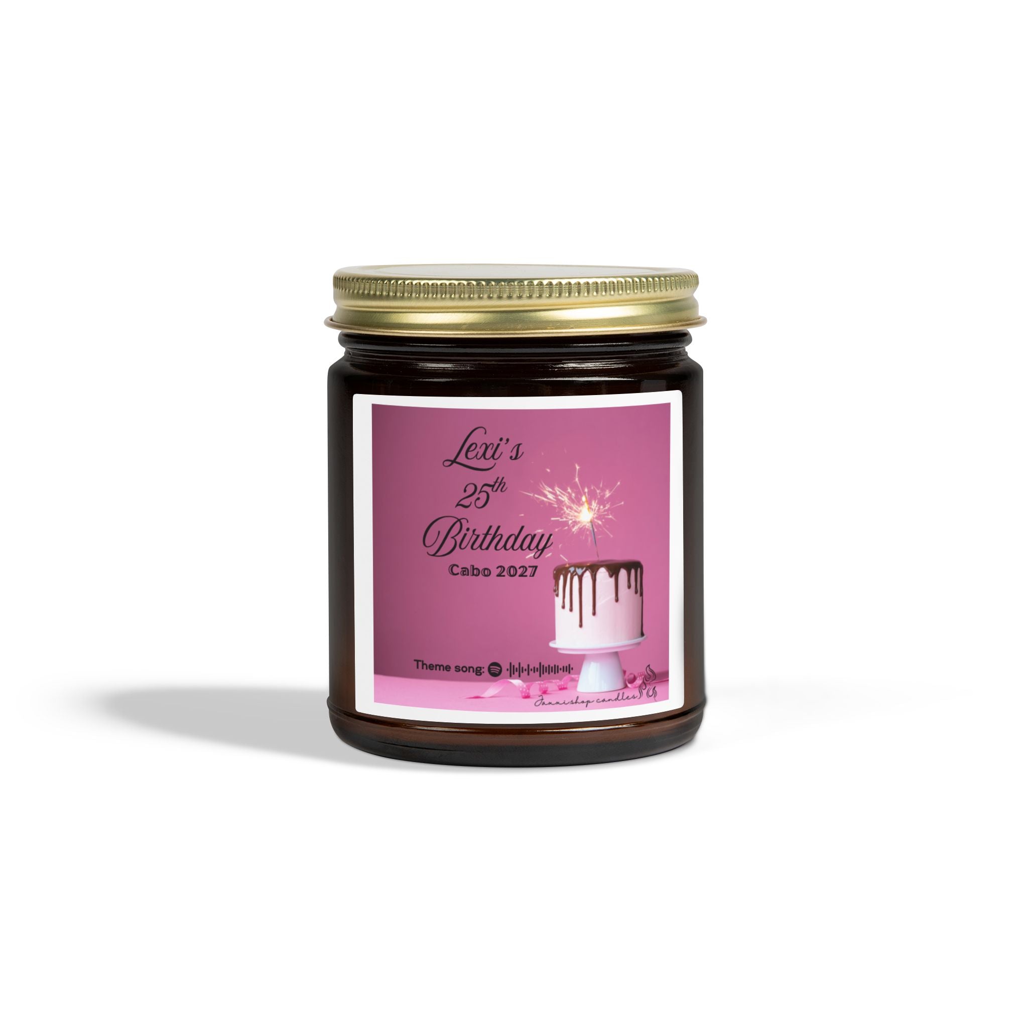 Customizable birthday candle | Birthday decor | Musical candle | Coconut Apricot Wax