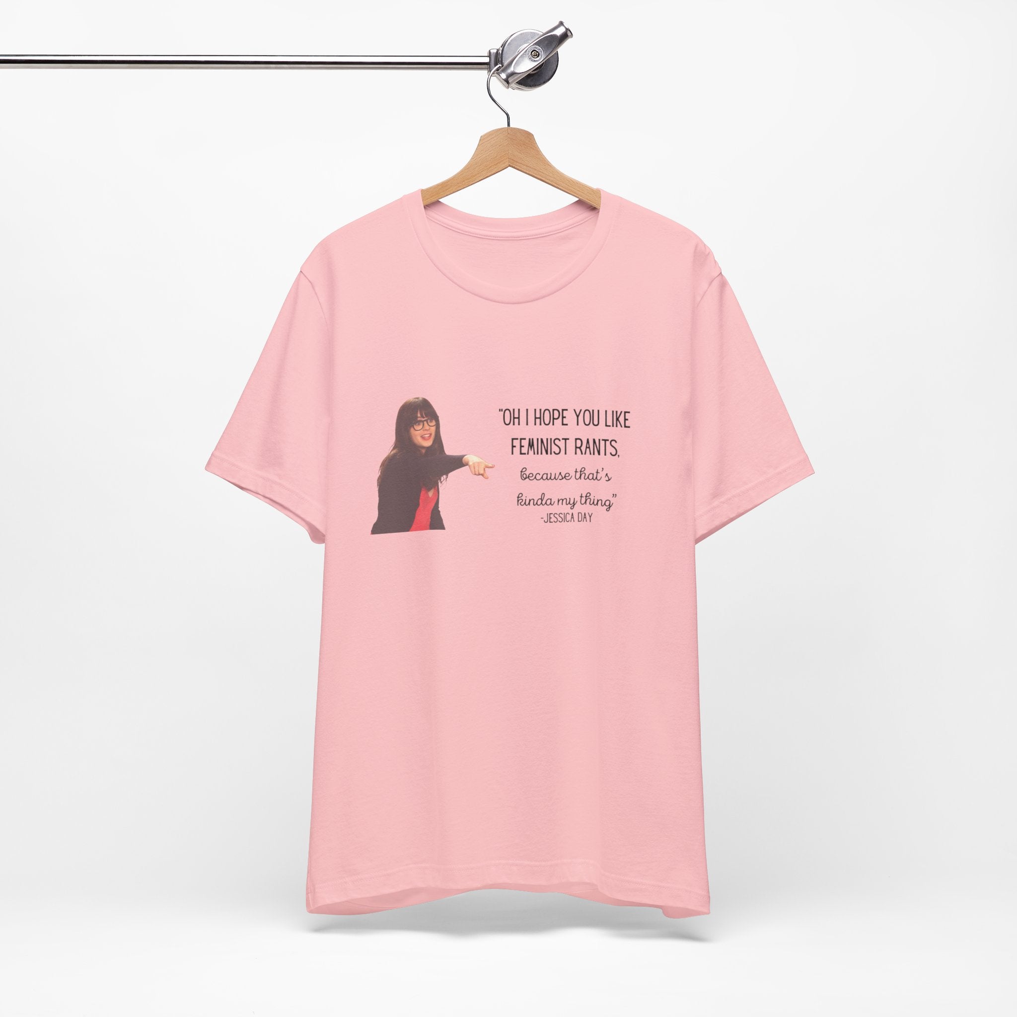 Jessica Day "Feminist rant" quote, New Girl show t-shirt