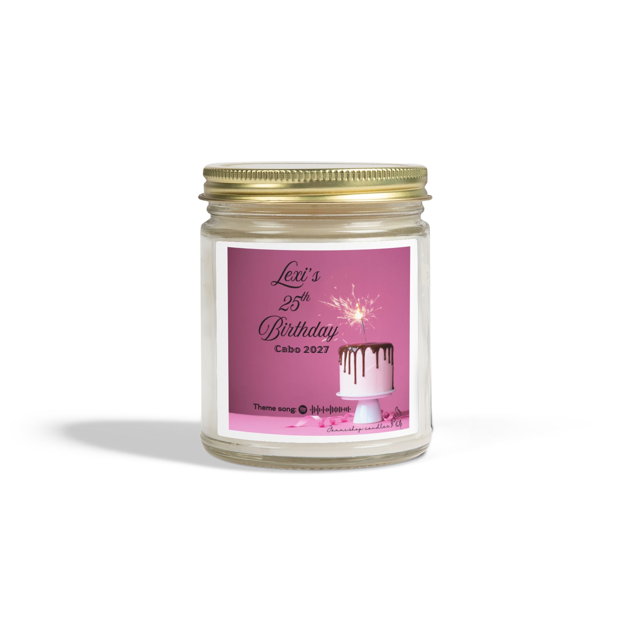 Customizable birthday candle | Birthday decor | Musical candle | Coconut Apricot Wax