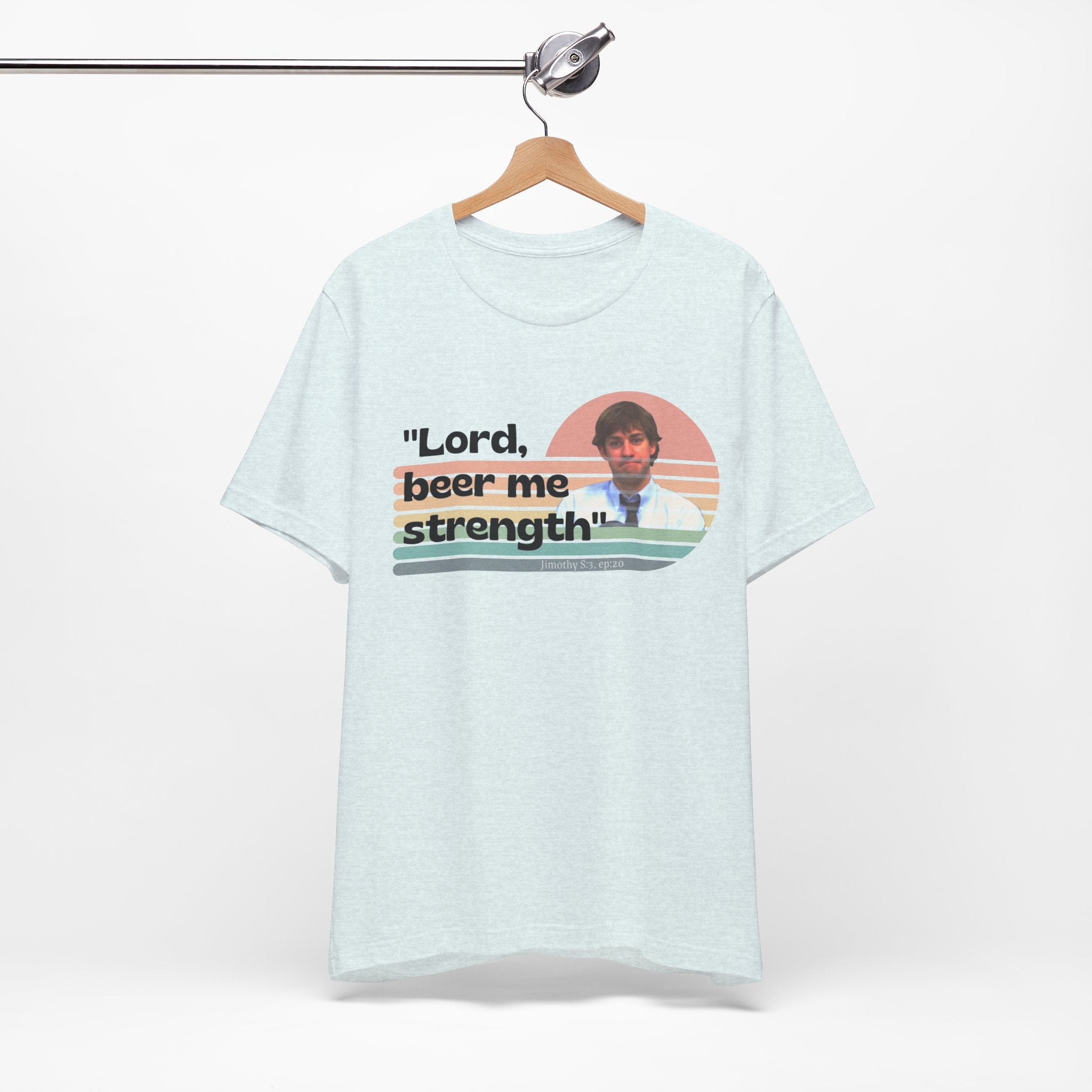 Jim Halpert "Beer me strength" quote tee - The Office funny tshirt - The Office fan gift