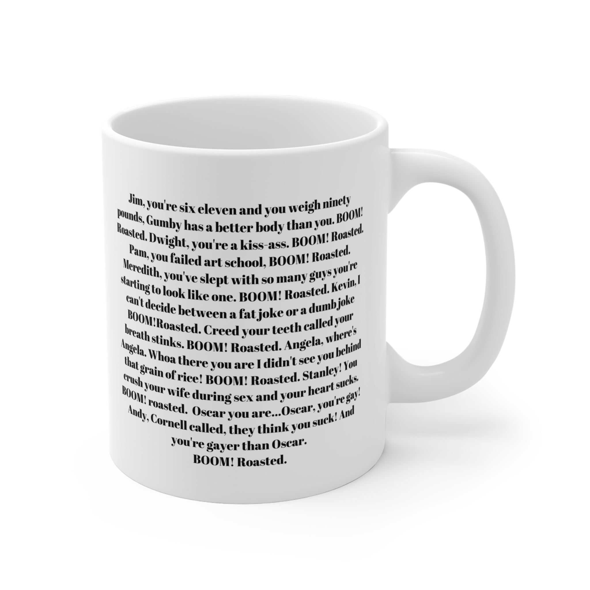 Mug — "Boom! Roasted." The Office Quote Coffee Mug