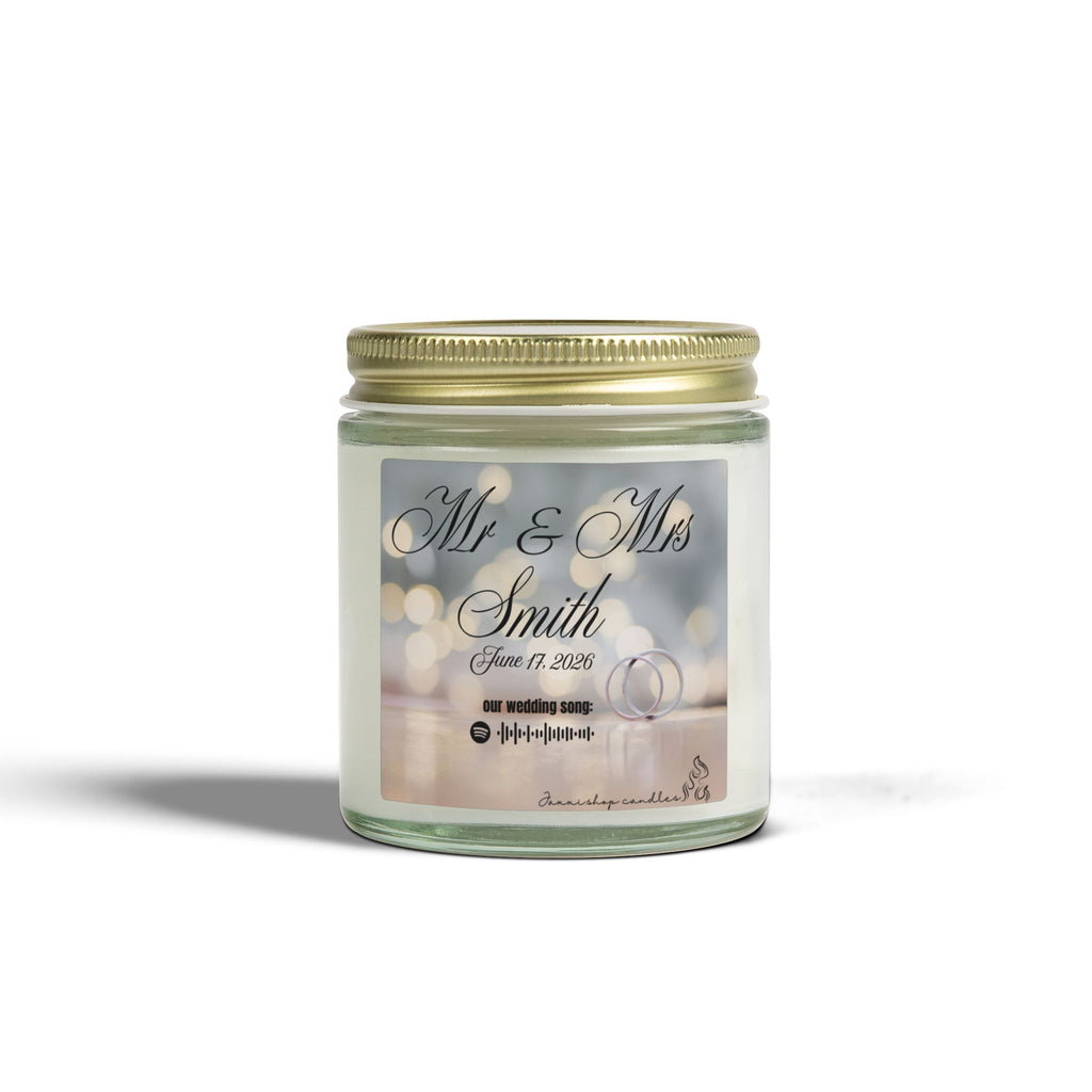 Personalized wedding candle | Special events | Musical candle | Coconut Apricot Wax