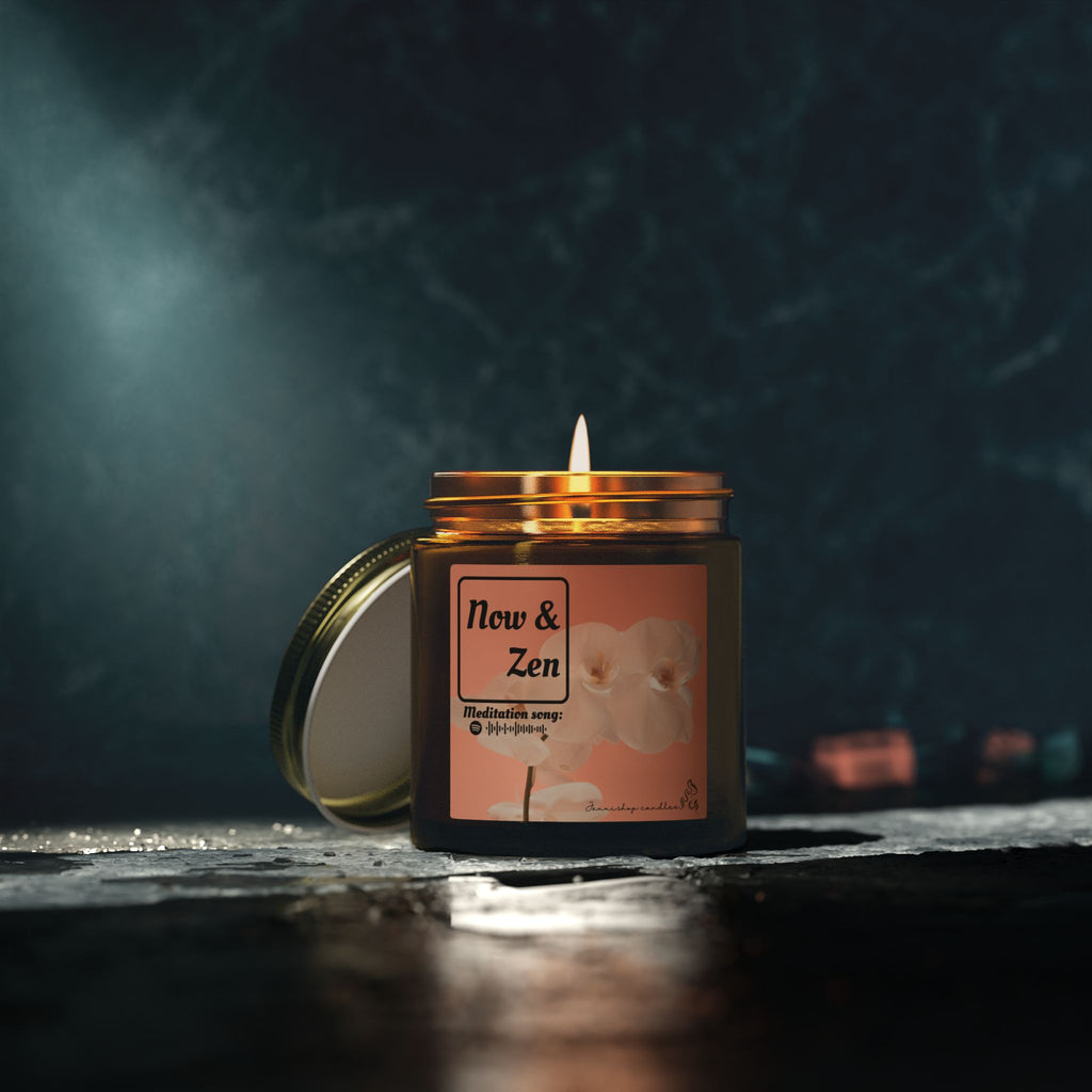 Meditation candle | Yoga decor | Coconut Apricot Wax