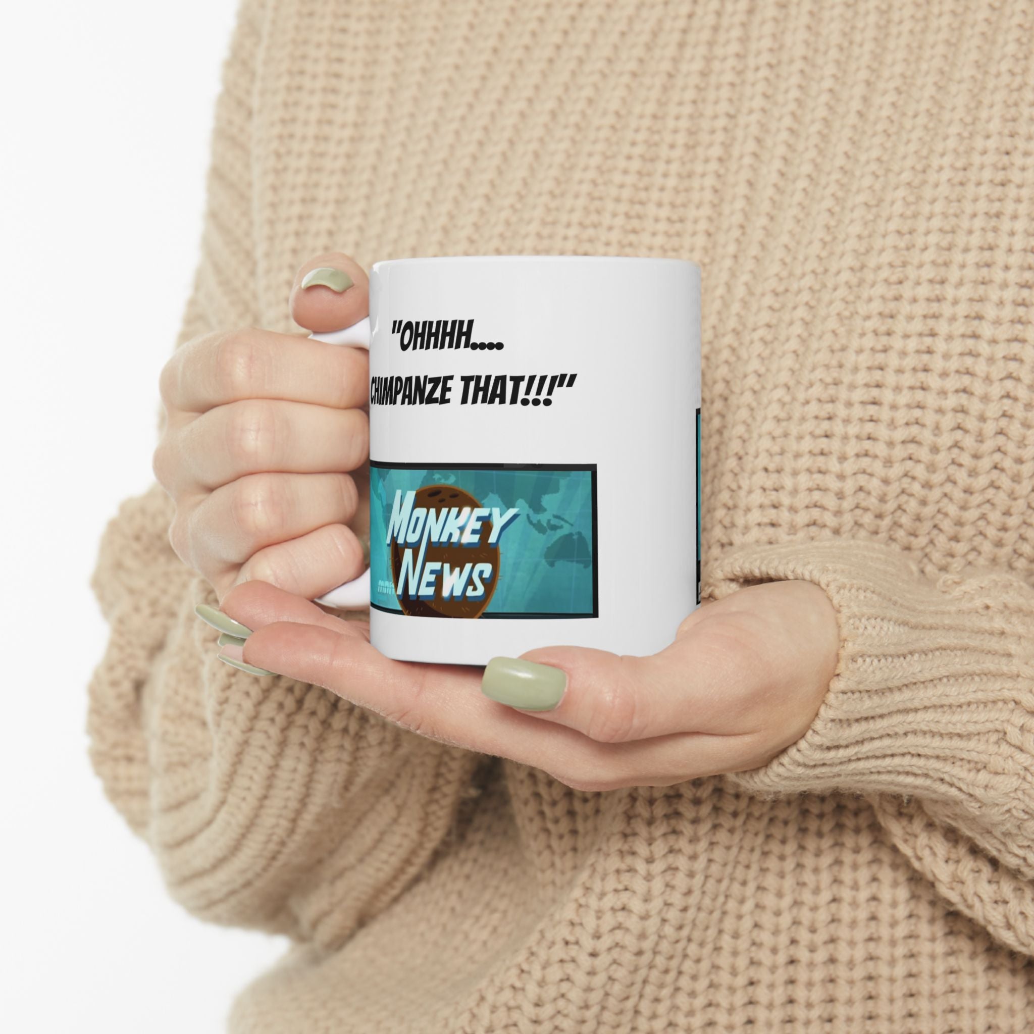 Funny Retro TV Comic Mug – "Money News" Karl Pilkington | Ricky Gervais mug (11oz/15oz)