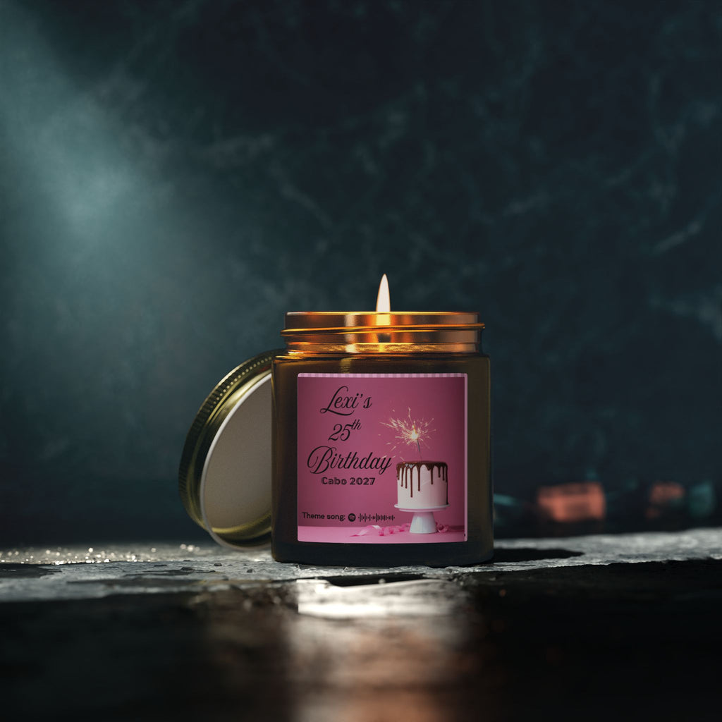 Customizable candle | Special events | Musical candle | Coconut Apricot Wax