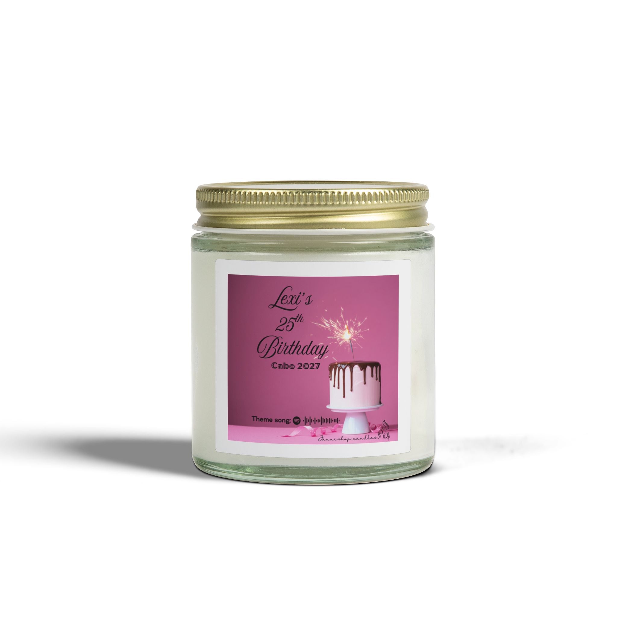 Customizable birthday candle | Birthday decor | Musical candle | Coconut Apricot Wax