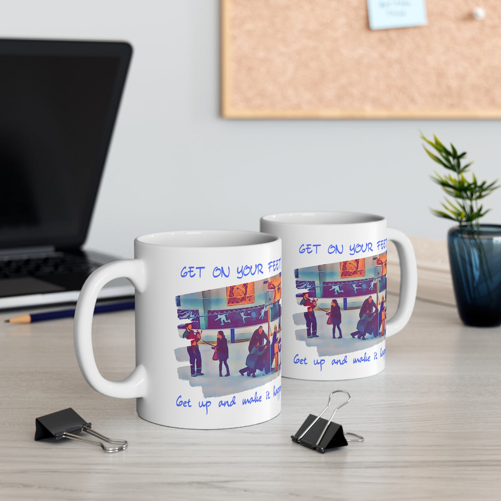 Parks and Rec mug | "Get on your feet" PnR mug