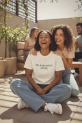 White tshirt with sarcastic quote