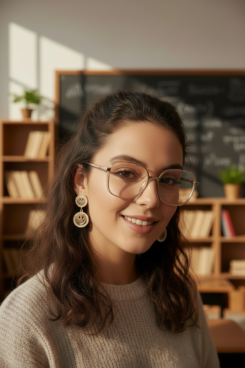 Smiley Face Earrings - Teacher gift