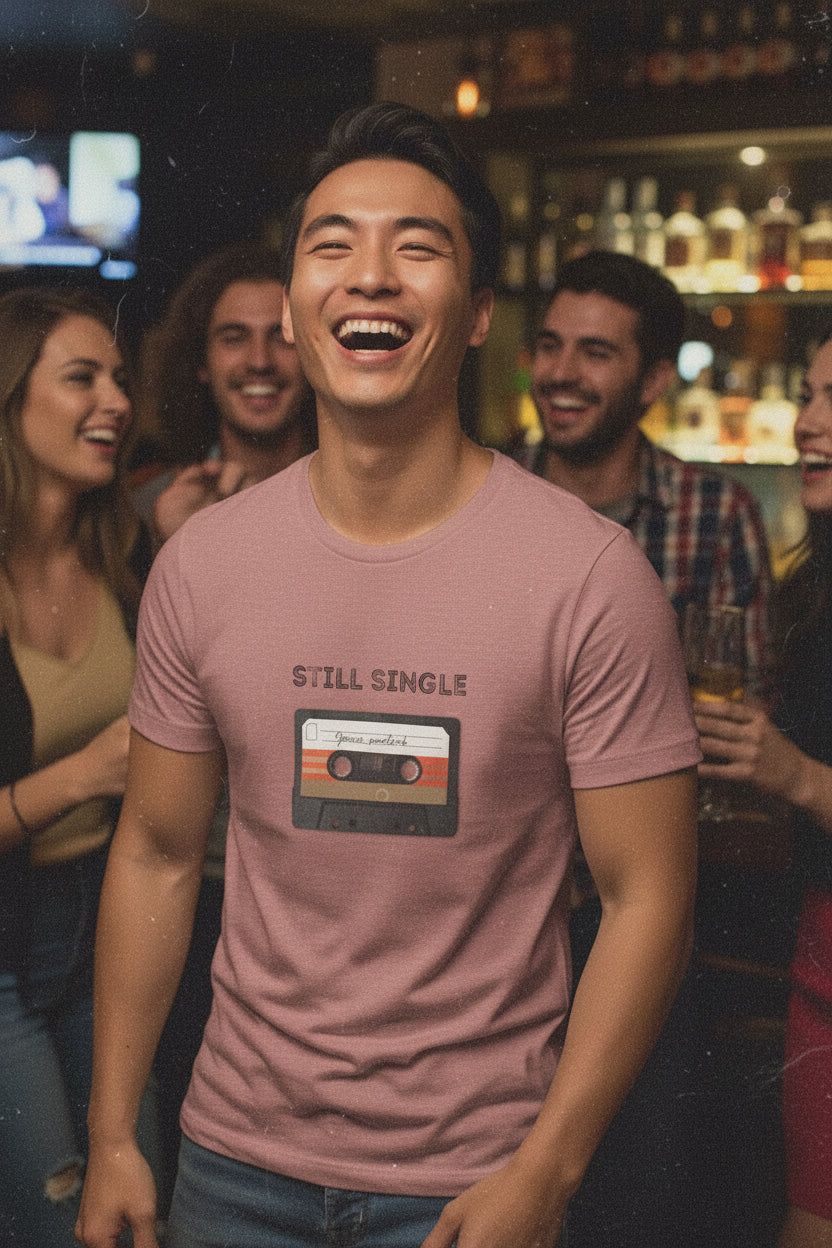 Mixed tape "Still single" quote // Cute and trendy 80's tee