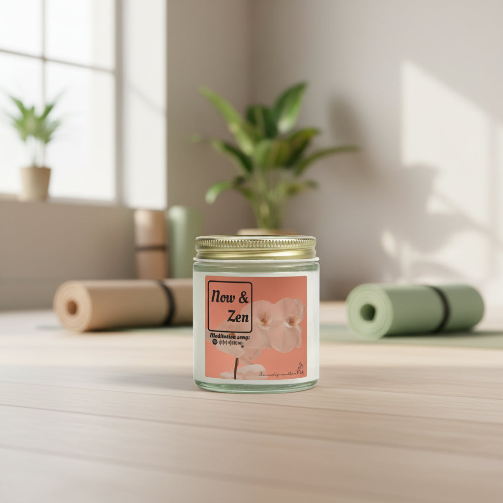 Meditation candle | Yoga decor | Coconut Apricot Wax